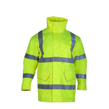 Waterproof Hi Vis Hoodie Zipper Reflective Safety Jacket